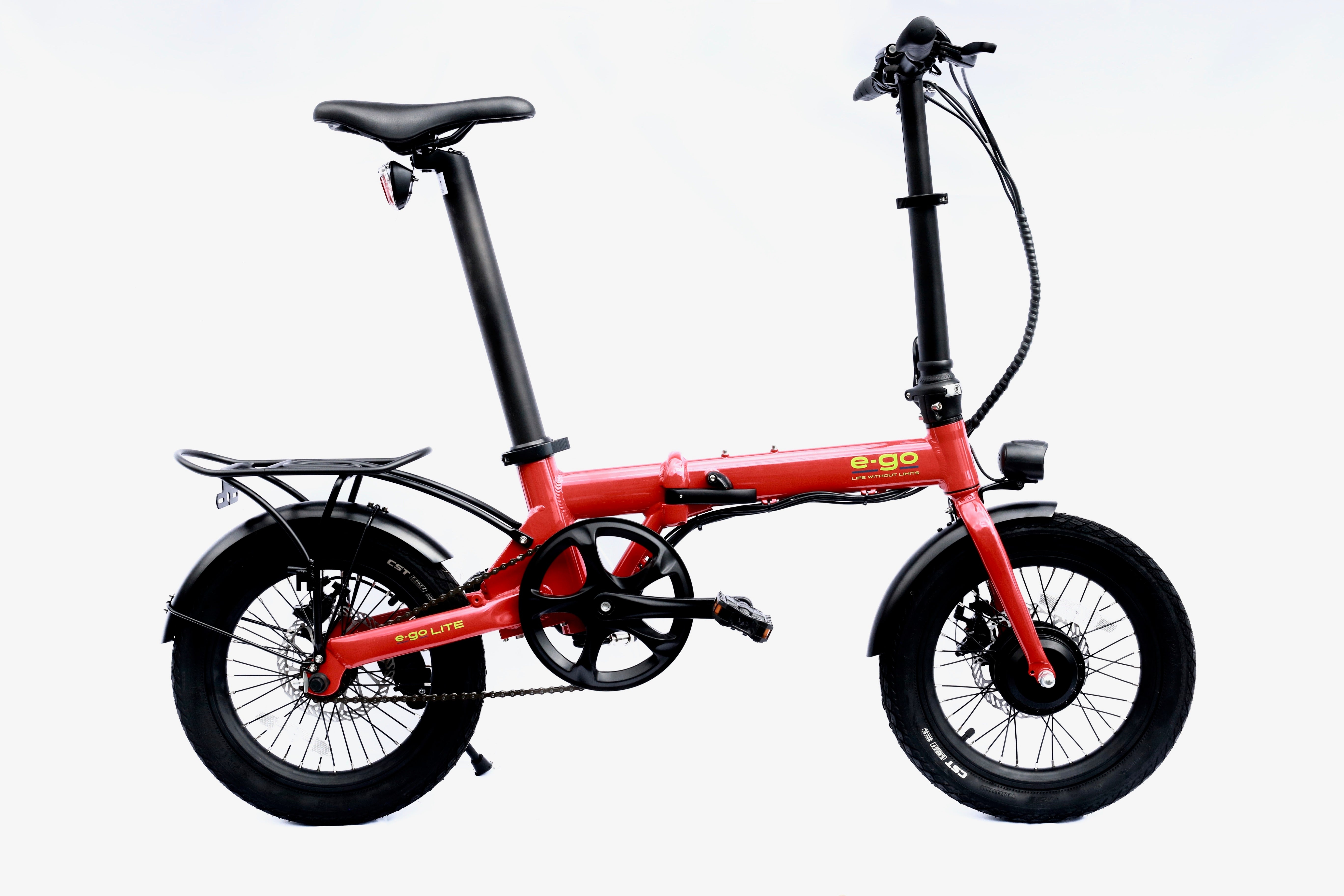 e-Go Bike Lite Folding E-Bike 250W, Gloss Red – Urban Travel