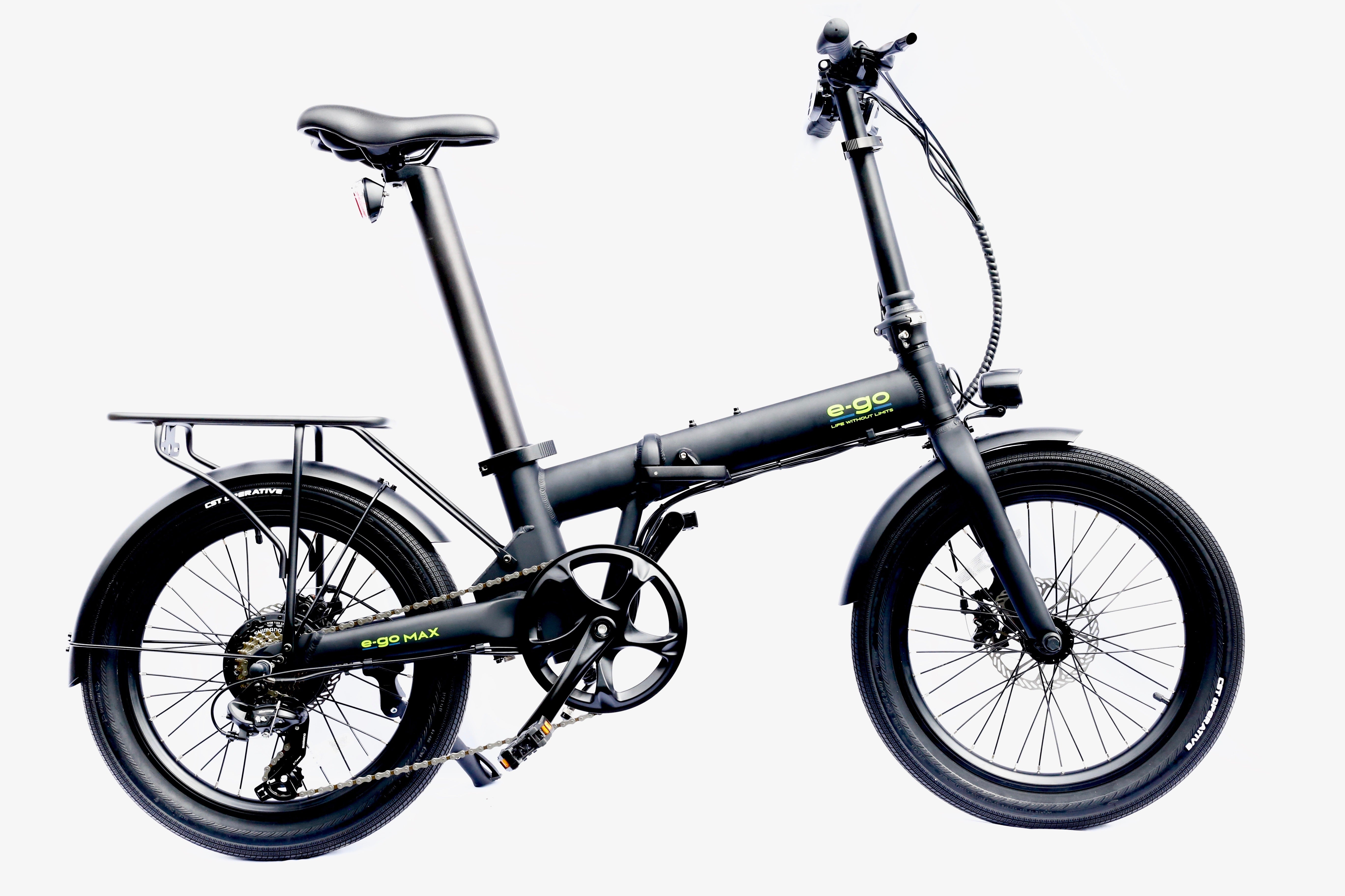e-Go Bike Max Folding E-Bike 250W, Satin Black – Urban Travel