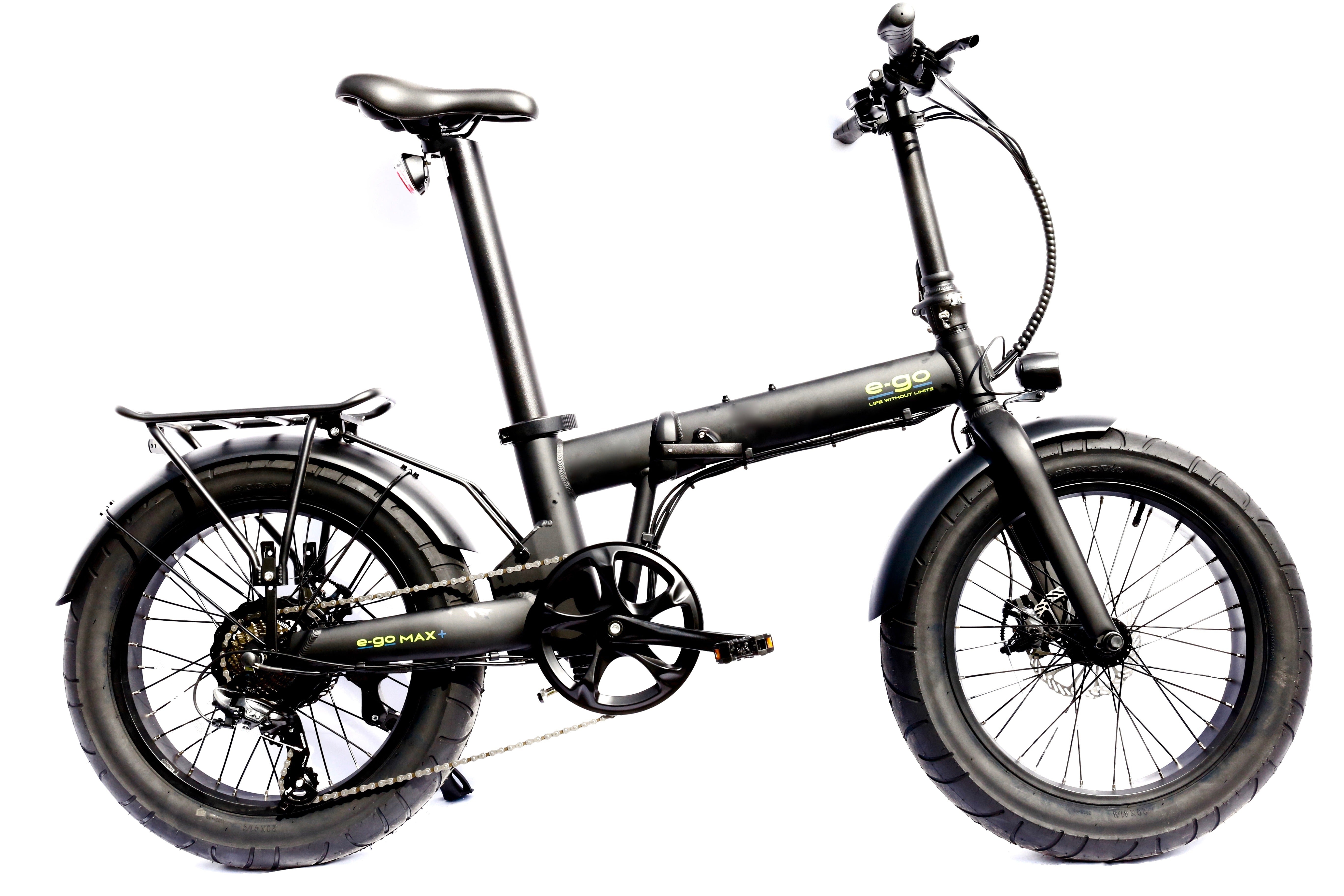 e-Go Bike Max + Folding E-Bike 250W, Satin Black – Urban Travel