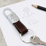 I’ve Drawn my Teacher Personalised Leather Keyring – Hurley Burley