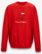 Jack Russell Outline Christmas Jumper Medium – Red – Pooch