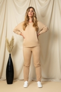 Juno Sweatshirt in Camel | Women’s Loungewear | Pretty You London UK 10-12 / Camel