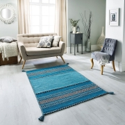 Oriental Weavers – Kelim Teal 160 x 230cm / Green/Blue – The Rug Quarter