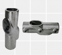 Galvanised Tube Fittings – 42mm OD Tube C42 – 130 Adjustable Cross – KIM40189 – K I Metals