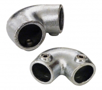 Galvanised Tube Fittings – 42mm OD Tube C42 – 154 Slope / Ramp Elbow – KIM40197 – K I Metals