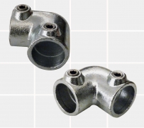 Galvanised Tube Fittings – 60mm OD Tube E60 – 125 – 90 Degree Elbow Corner – KIM40274 – K I Metals