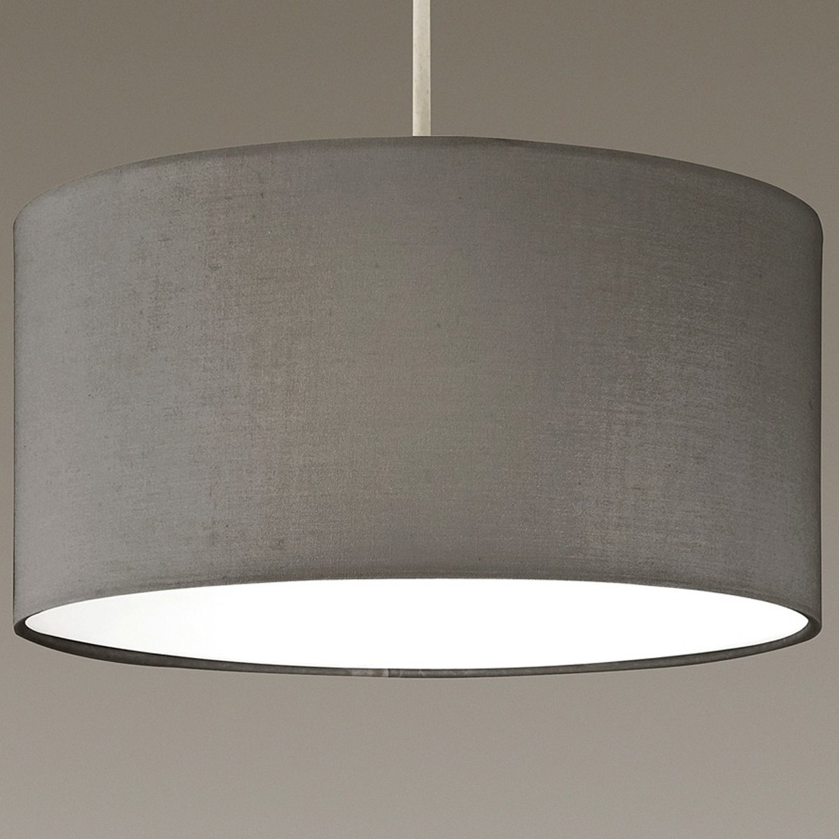 Fabric Ceiling Shade With Frosted Diffuser Grey – Pendant Light – CGC Lighting