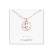 Leo Zodiac Necklace – Silver, Rose Gold & Gold Rose Gold – Happy Kisses