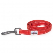 Long Paws – Urban Trek Reflective Webbing Leash – Black – Red – Dog Lead – Reflective L – Red – Unisex