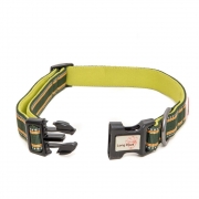 Long Paws Comfort Padded Dog Collar – Reflective Dog Collar UK S – Green – Unisex – Long Paws UK