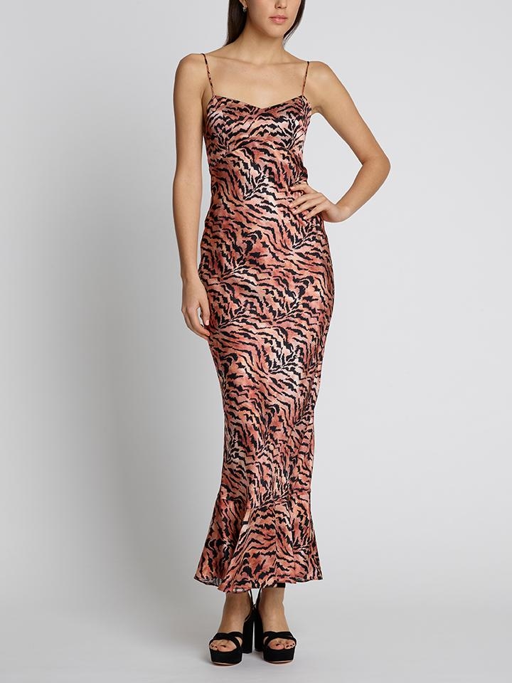Saloni London – Mimi B Dress – Tiger – UK 14 – Silk