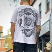 Mandala White Oversized Tee – Small