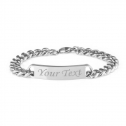 Mens Identity Curb Chain Bracelet