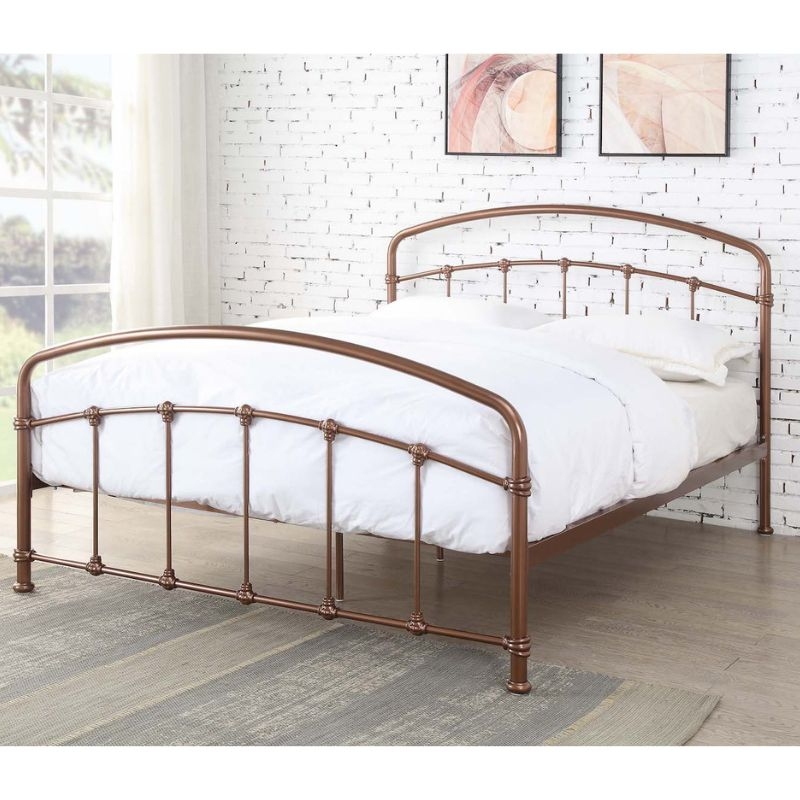 Mostyn Rose Metal Bed Frame – Home Leaf Furniture 5ft (King Size) – Home Leaf Furniture