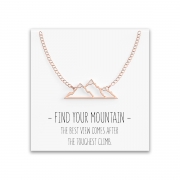 Find Your Mountain Necklace – Rose Gold, Silver & Rose Gold Gold – Happy Kisses