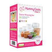 Babypotz – Mummy Cooks Starter Weaning Set – Clear / Green / Orange – Polypropylene