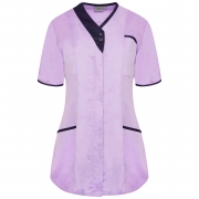 Behrens Asymmetric Tunic – Lilac/Navy Trim – 8 – Uniforms Online