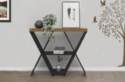 Naples Console Table Black/Pine Effect – Furnishop