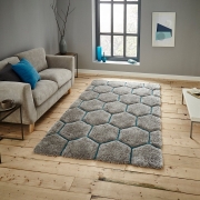 Think Rugs – Noble House NH30782 Grey/Blue 120 x 170cm / Grey/Blue – The Rug Quarter