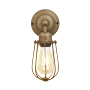 Industville – Orlando Wire Cage – 4 Inch – Wall Light Fixture – Brass Colour – Brass Material – 31 CM X 10 CM X 15 CM