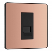 BG Evolve Polished Copper Screwless Single Master Telephone Socket PCDCPBTM1B – Masterlec