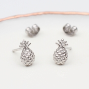 Sterling Silver Pineapple Stud Earrings – Hurley Burley