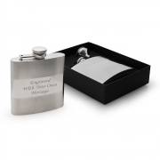 Polished Band Hip Flask