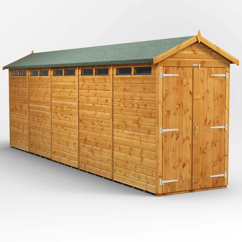 Power Apex Wooden Secure Shed, 20×4 / Double – Powersheds – Spearhead Outdoors