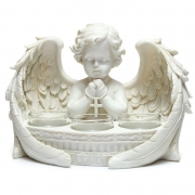 Praying Cherub Triple Tealight Holder | Aromatherapy | Planet Merch