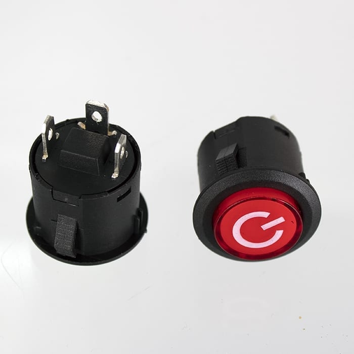 Round Latching Push Button – Red – Under Control LTD