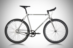 Electric Single Speed Bike – Commuter eBike – Pedal Assisted Fixie Bicycle – Silver / Black – 58cm ( 5′ 11″ to 6′ 1″ ) – Quella Bicycles