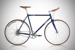 Electric Single Speed Bike – Commuter eBike – Pedal Assisted Fixie Bicycle – Dark Blue – 51cm ( 5′ to 5′ 5″ ) – Quella Bicycles