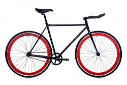 Single Speed Bike – Fixie Bicycle – Red / Black – 54cm ( 5′ 6″ to 5′ 10″ ) – Steel Frame – Quella Bicycles