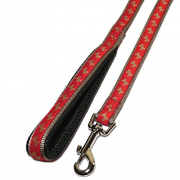 Rosewood Wag N” Walk Nylon Dog Lead Bone Red/Beige 40 X 3/4″” – Fur2Feather Pet Supplies