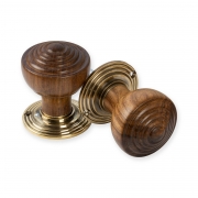 Ringed Door Knobs Rosewood & Ebonised