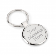 Round Chrome Keyring