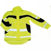 EQUISAFETY LIGHTWEIGHT WATERPROOF HI-VIS JACKET Yellow Small