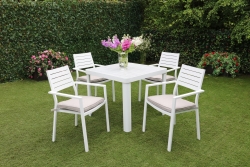 The Marseille 4 Seat Outdoor Aluminum Garden Set