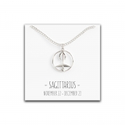 Sagittarius Zodiac Necklace – Silver, Rose Gold & Gold Silver – Happy Kisses