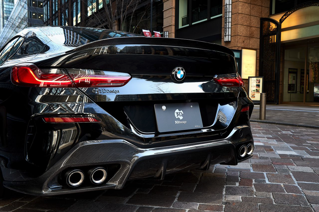 3DDesign Carbon Fibre Rear Diffuser for BMW 8 Series (2019+, G16) 3DDesign 4 tip – AUTOID