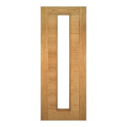 Deanta Seville Prefinished Oak Glazed 1L FD30 FSC Fire Door – Doors Delivered