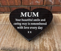 Single Heart Shaped Memorial Stone – Heart Shaped Memorial Plaques – Direct Memorials