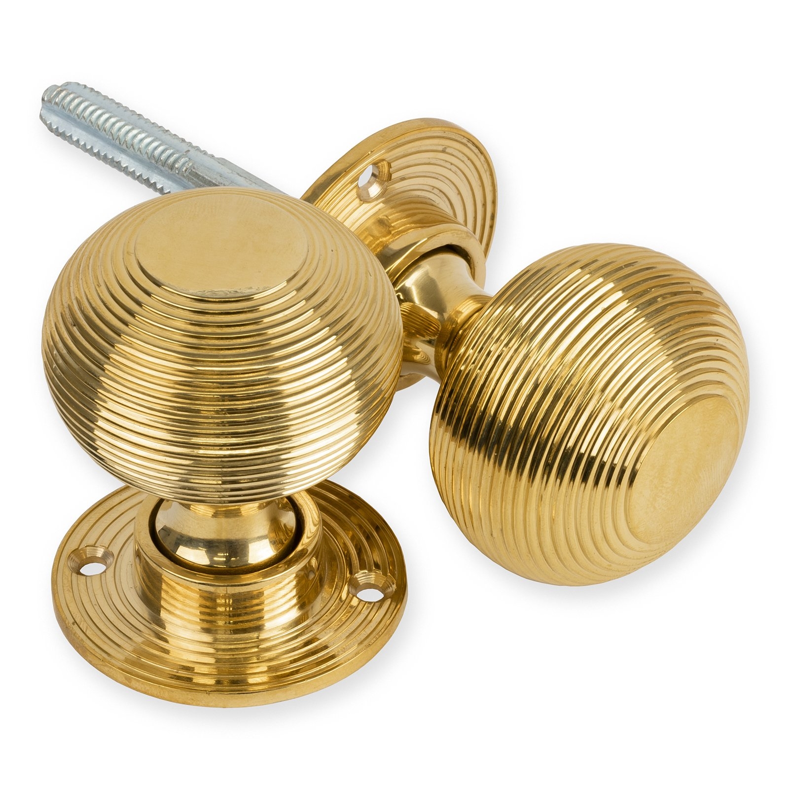 Beehive Door Knobs Solid Brass