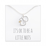 Cute Squirrel Necklace With Funny “It’s Ok To Be A Little Nuts” Gift Card – Happy Kisses