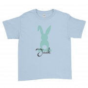 Personalised Name Happy Easter T-Shirt For Kids Bunny Face Rabbit Ears T-Shirt, XL (12-14 Years) / Black – Ai Printing