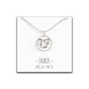 Taurus Zodiac Necklace – Silver, Rose Gold & Gold Silver – Happy Kisses