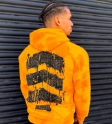 Orange Tie Dye Drip Hoodie – Small