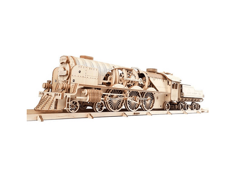 Mechanical V-Express Train Model Kit – Children’s Toys By Wood Bee Nice