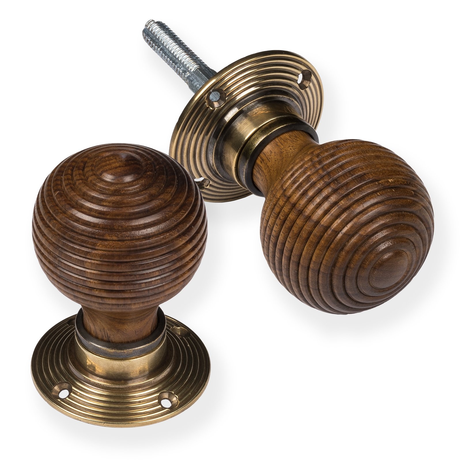 Beehive Door Knobs Rosewood & Ebonised