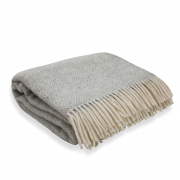 Soft Wool Throw – Light Grey – Sand & Salt